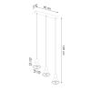 Suspension Acier Blanc ES111 3 Tazila