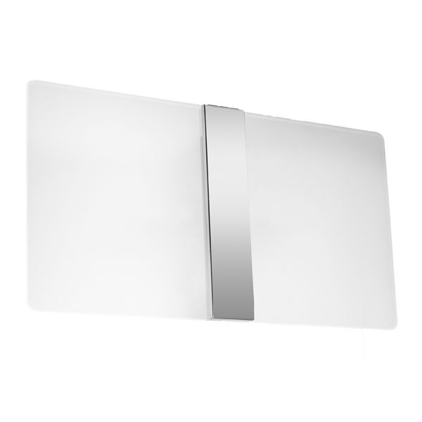 Applique Verre Blanc/Chromé G9 2 Azalia