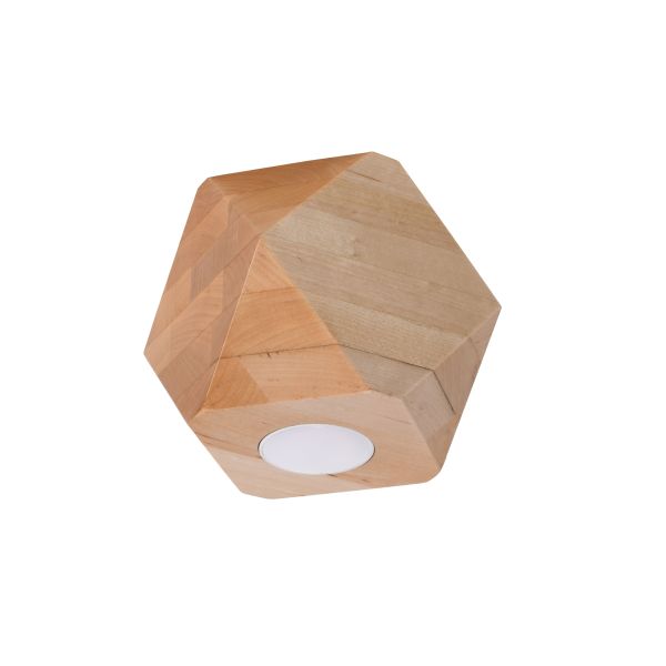 Plafonnier Bois Bois Naturel GU10 1 Woody