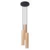 Suspension Bois Bois Naturel GU10 3 Lino
