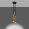 Suspension Bois Bois Naturel GU10 3 Lino