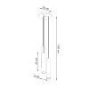 Suspension Bois Bois Naturel GU10 3 Lino