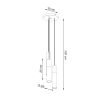 Suspension Acier Blanc/Bois Naturel GU10 3 Pablo