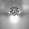 Plafonnier Acier Blanc GU10 3 Ring