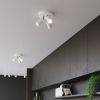 Plafonnier Acier Blanc GU10 3 Ring