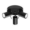 Plafonnier Acier Noir GU10 3 Ring