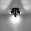 Plafonnier Acier Noir GU10 3 Ring