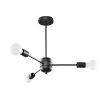 Suspension Acier Noir E27 3 Lango