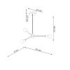 Suspension Acier Noir E27 3 Lango