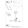 Suspension Acier Noir E27 3 Lango