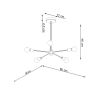 Suspension Acier Noir E27 5 Lango