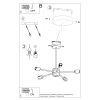 Suspension Acier Noir E27 5 Lango