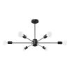 Suspension Acier Noir E27 6 Lango