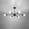 Suspension Acier Noir E27 6 Lango
