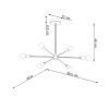 Suspension Acier Noir E27 6 Lango