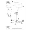 Suspension Acier Noir E27 6 Lango