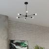 Suspension Acier Noir E27 6 Lango
