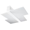 Plafonnier Acier Blanc E27 2 Massimo