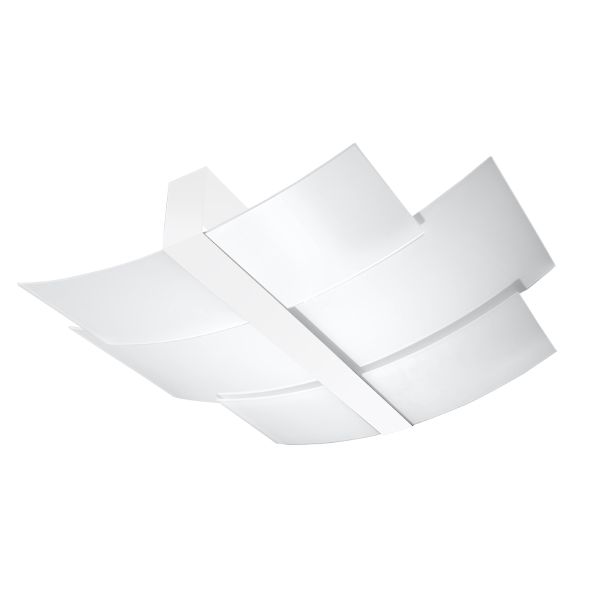 Plafonnier Acier Blanc E27 3 Celia