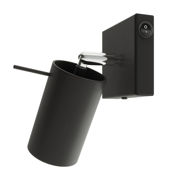 Applique Acier Noir GU10 1 Ring switch