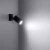 Applique Acier Noir GU10 1 Ring switch
