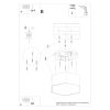 Plafonnier PVC Blanc E27 2 Sunde 15