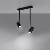 Plafonnier Acier Noir GU10 2 Norano
