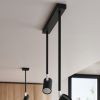 Plafonnier Acier Noir GU10 2 Norano