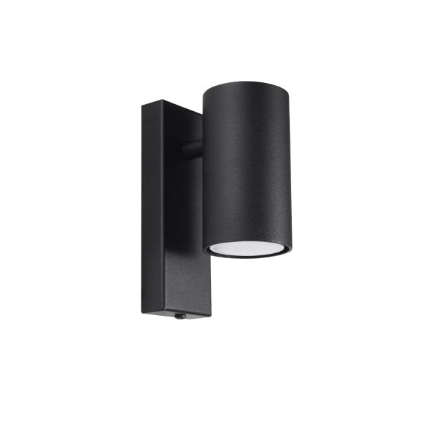 Applique Acier Noir GU10 1 Utti