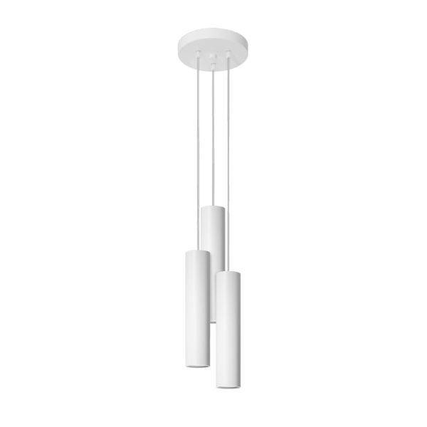 Suspension Acier Blanc GU10 3 Lagos