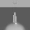 Suspension Acier Blanc GU10 3 Lagos