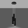 Suspension Acier Noir GU10 3 Lagos