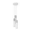 Suspension Acier Blanc/Gris GU10 3 Borigio