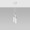Suspension Acier Blanc/Gris GU10 3 Borigio