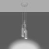 Suspension Acier Blanc/Gris GU10 3 Borigio
