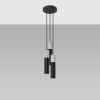 Suspension Acier Gris/Noir GU10 3 Borigio