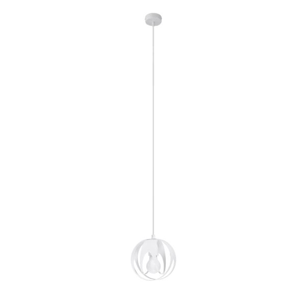 Suspension Acier Blanc E27 1 Tulos