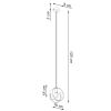 Suspension Acier Blanc E27 1 Tulos