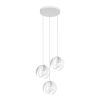Suspension Acier Blanc E27 3 Tulos