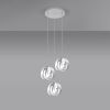 Suspension Acier Blanc E27 3 Tulos