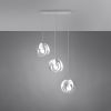 Suspension Acier Blanc E27 3 Tulos Line