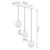 Suspension Acier Blanc E27 3 Tulos Line