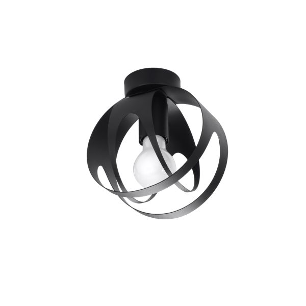 Plafonnier Acier Noir E27 1 Tulos
