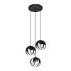 Suspension Acier Noir E27 3 Tulos