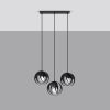 Suspension Acier Noir E27 3 Tulos Line