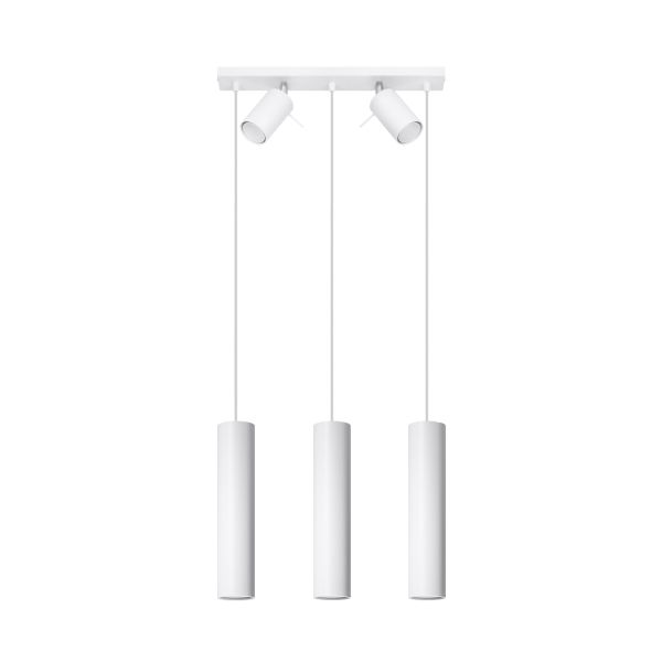 Suspension Acier Blanc GU10 5 Ring