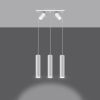 Suspension Acier Blanc GU10 5 Ring