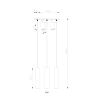 Suspension Acier Blanc GU10 5 Ring