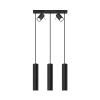 Suspension Acier Noir GU10 5 Ring