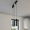 Suspension Acier Noir GU10 5 Ring